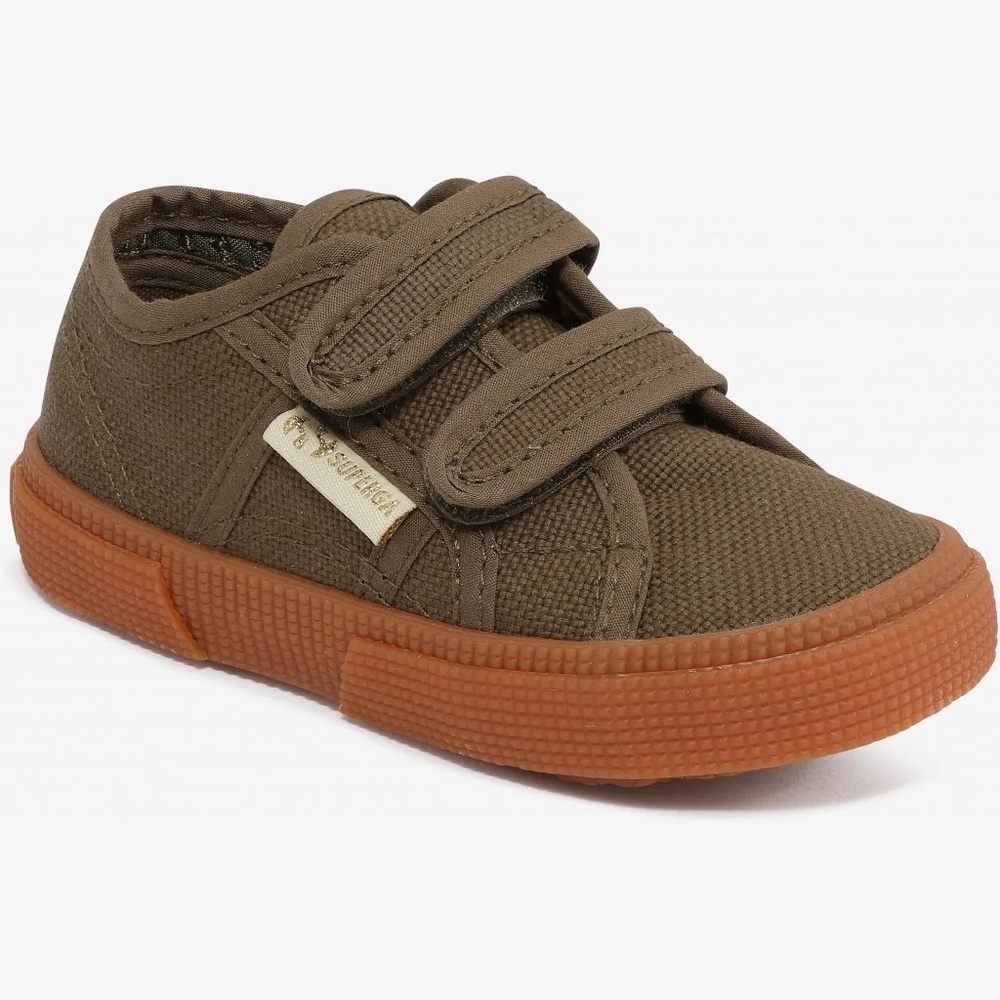 Superga x Konges Slojd Dark Olive Velcro Kids Sneakers